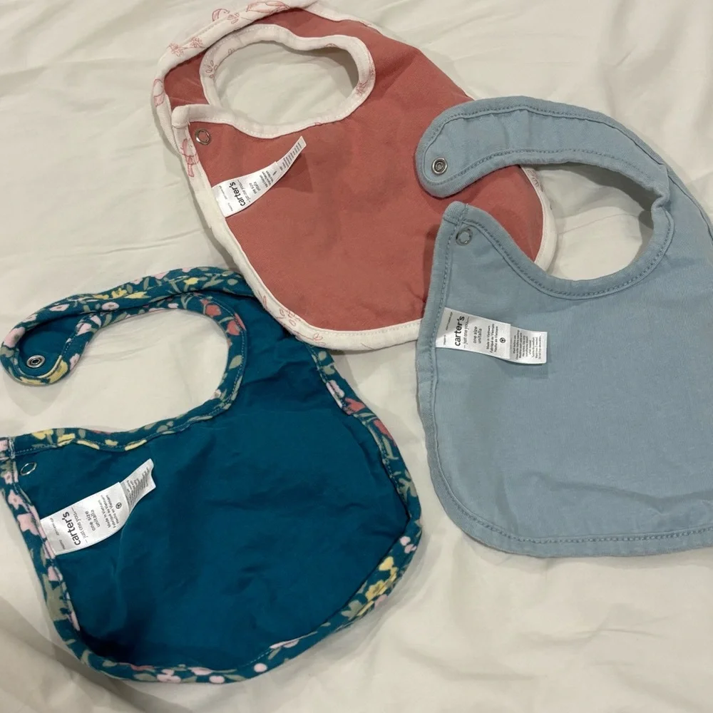 Carter's 3-pack Waterproof Snap Bibs *Never Used*